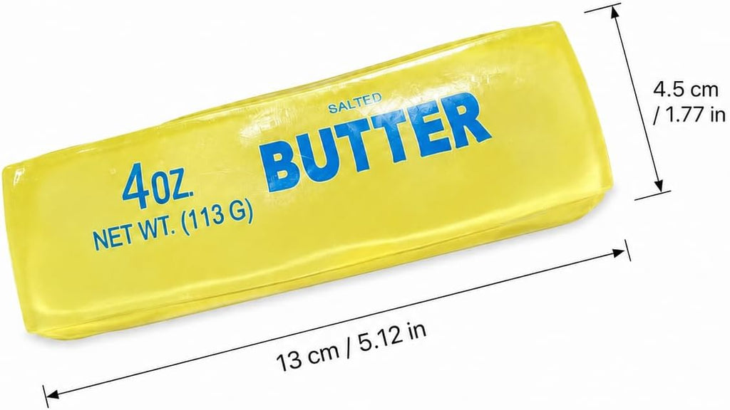 Big Coconut Oil Butter Squishy Toy, Butter Stick Shaped Squishy Stress Relief Toy, Moldable Non-Rebound Squeeze Toy, Realistic Butter Desk Toy for Teens and Adults