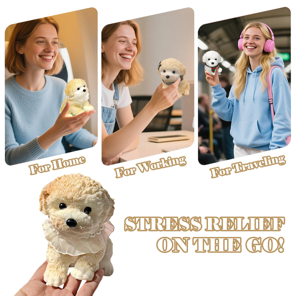 Big taba Squishy Dog, Cute Squishy Dog Stress Relief Toy, Handmade Soft Chenery Design, Perfect Squeeze Toys Gift for Relaxation and Fun (6‘’Big Schnauzer)