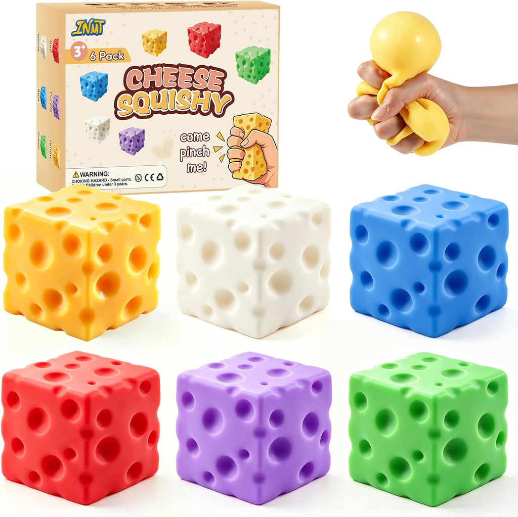 Cheese Squishy Fidget Toys for Kids Adults, 2.4in Slow Rising Squishy, 6PC