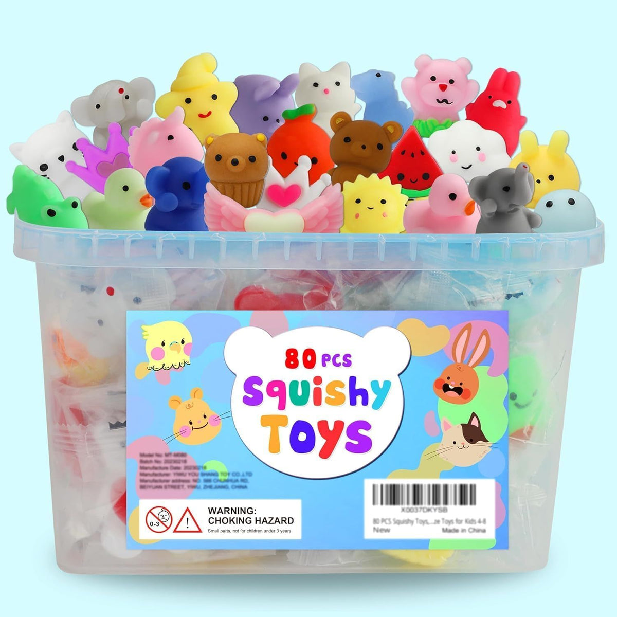 80-Piece Kawaii Mochi Squishy Party Pack – product image at Squishy Squishy