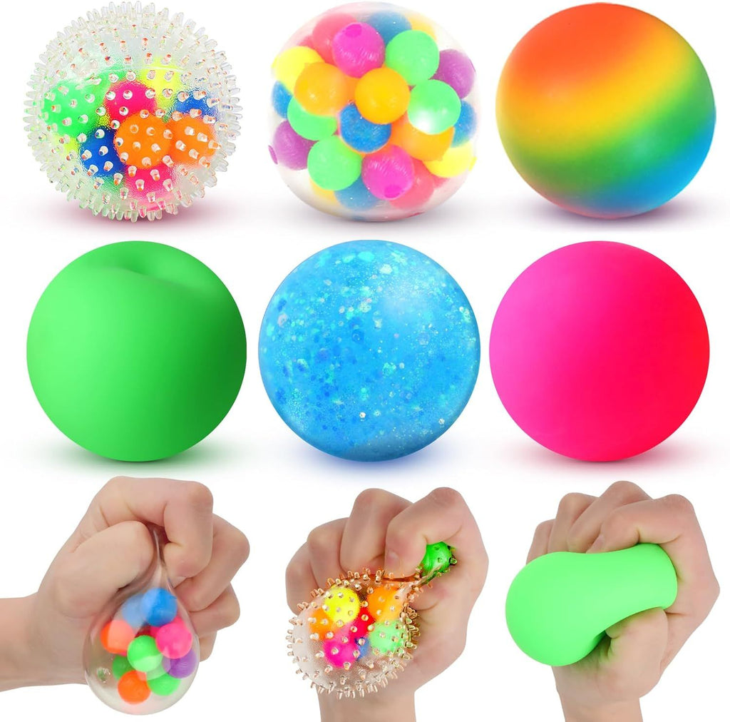 Colorful Squishy Sensory Stress Balls – 6-Pack – product image at Squishy Squishy