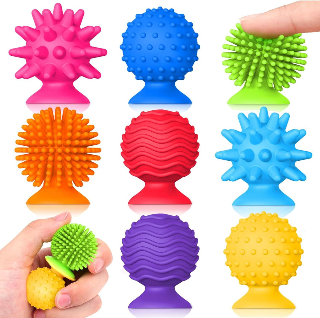 8-Pack Colorful Suction Cup Sensory Fidget Toys – product image at Squishy Squishy